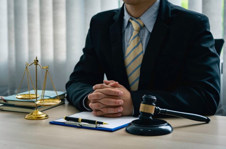 A lawyer or judge is listening to a legal testimony from a client in the lawyer's office. legal advi